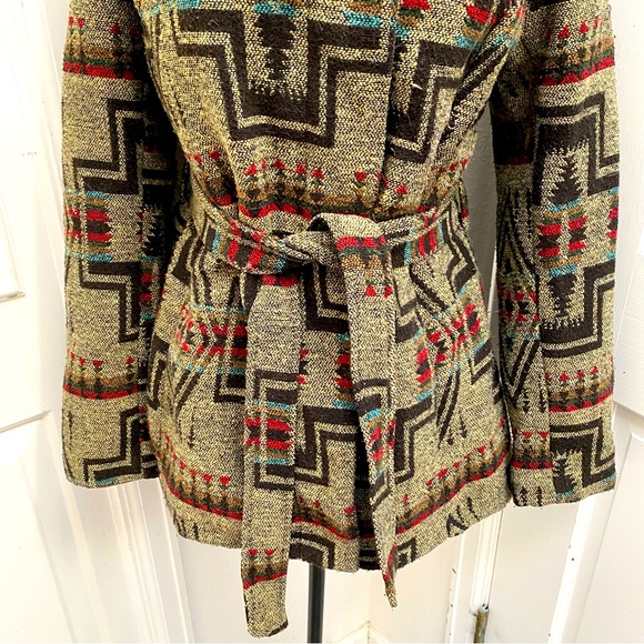 * Beautiful Southwestern Style Mossimo Coat With Hood Size L - Picture 8 of 11